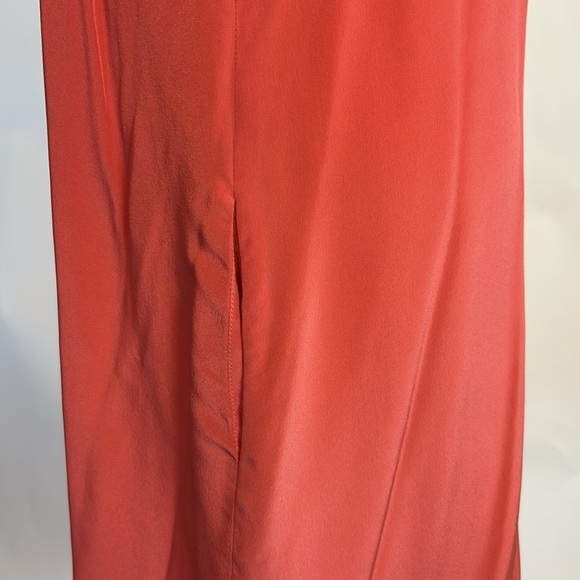 Lavender Brown | Coral Halter 100% Silk Dress w/pockets | Small | Made in USA - Picture 8 of 16